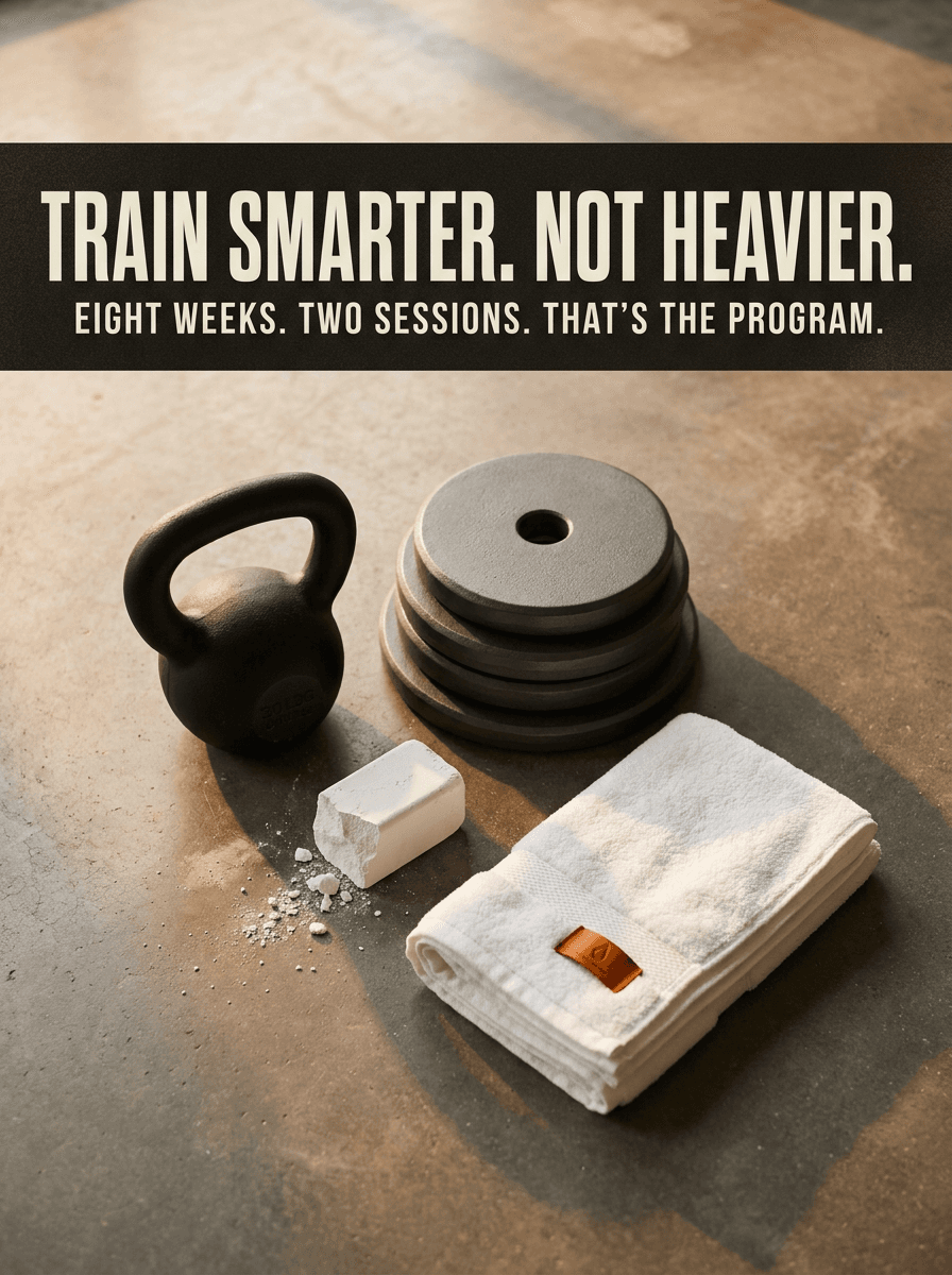 Train smarter not heavier flat-lay